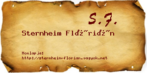 Sternheim Flórián névjegykártya